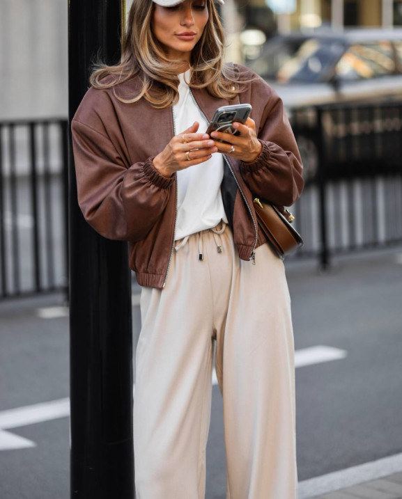 88 Бомбер з замши